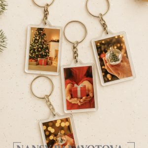 Двулицев ключодържател  с снимка .