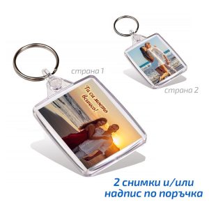 Двулицев ключодържател  с снимка .